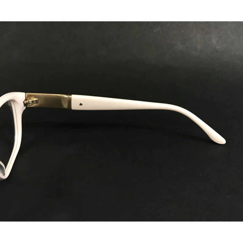 BCBGMAXAZRIA Eyeglasses Frames KASIA ALMOND WHITE Cat Eye Crystals 52-16-135